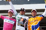 Schlusspodest der Volta a Catalunya 2007: Rogers, Karpets, Menchov